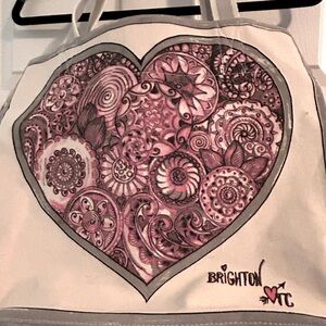 BRIGHTON EXPRESS YOUR LOVE CANVAS TOTE BAG